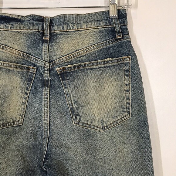 Free People We The Free Stella High Rise Skinny Jeans Button Fly Raw Hem SZ 27 - Picture 7 of 11